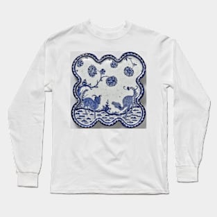 Blue Tilework Long Sleeve T-Shirt